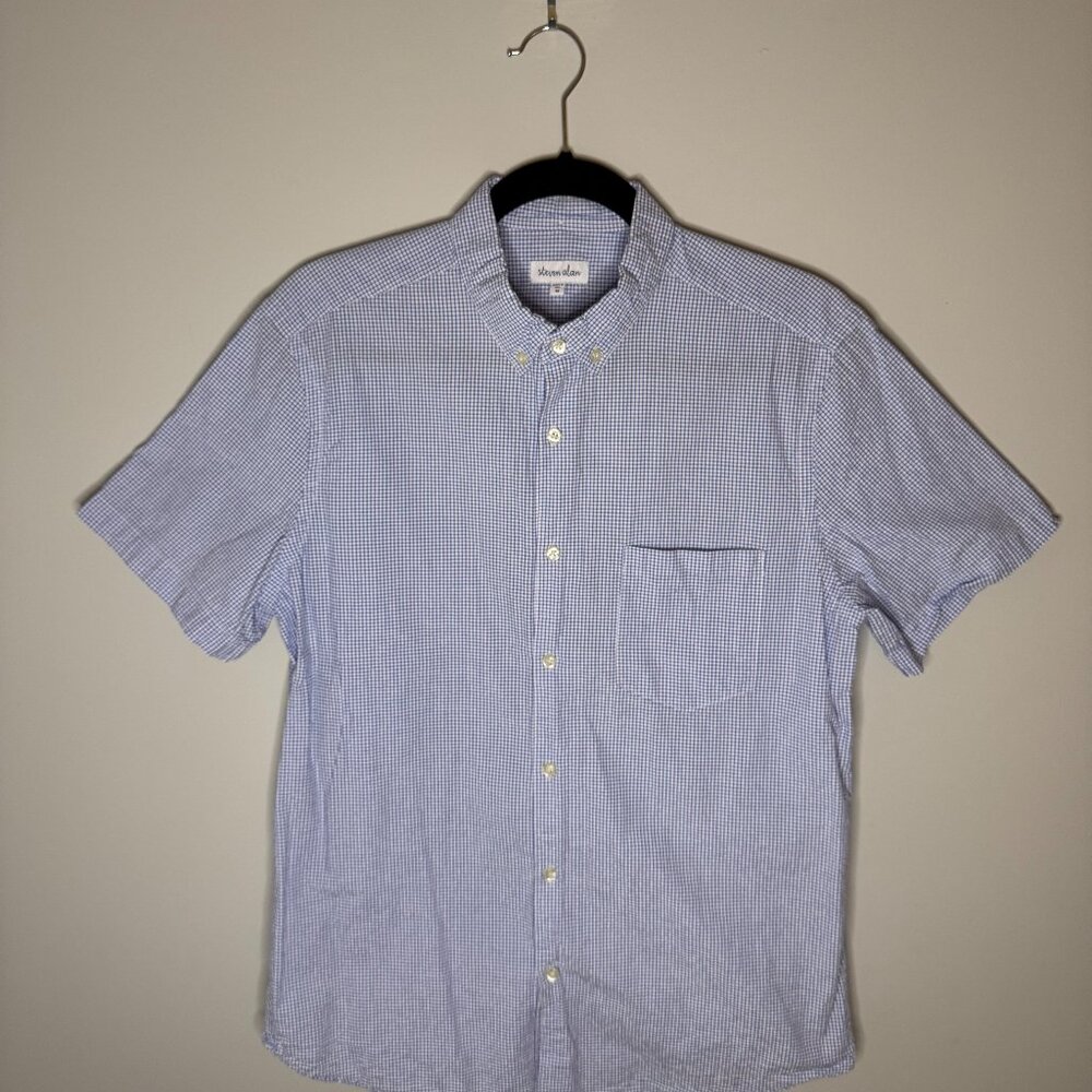 Steven Alan Gingham Short Sleeve Button Down Shirt - image 1